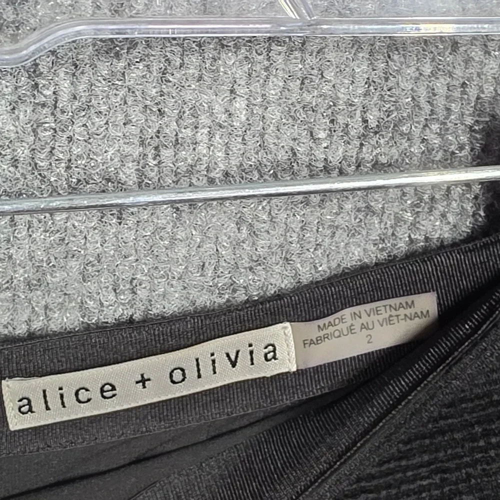 Alice Olivia Skirt Womens 2 Fit Flare Ribbed Mini Skater Skirt‎ Boho